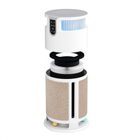 Purificateur d'air intelligent WiFi HEPA avec lampe UV germicide, alimentation par batterie/électricité, fonctionnement silencieux, portable pour chambre et bureau