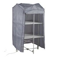 Polyester 210D matériel séchage des vêtements couverture de support d'air chauffant à 3 niveaux avec évent chaud et fermeture éclair