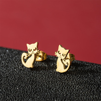Boucles d’oreilles de perçage hypoallergéniques en acier inoxydable, puce pour cartilage en forme de cœur avec inscription