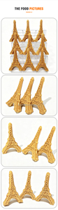 Machine à gaufres 3 tranches Tour Eiffel <span class=keywords><strong>Paris</strong></span>, plaques antiadhésives faciles à nettoyer, pour cuisine professionnelle - Product Image 5