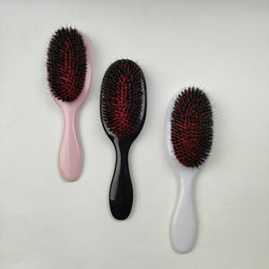 <span class=keywords><strong>Cepillo</strong></span> para extensiones de cabello de cerdas de jabalí mixto de nailon para desenredar y peinar peluca antiestática húmeda y seca y peine para mujeres - Product Image 6