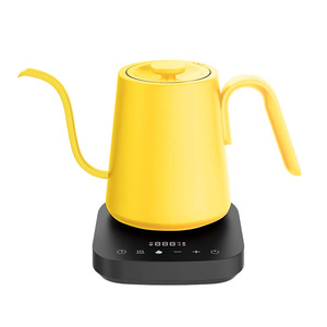 กาต้มน้ำไฟฟ้าสีเหลืองแบบคอห่าน 800 มล. สแตนเลสสตีล ต้มกาแฟเร็ว ทันสมัย - Product Image 1