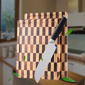 Planche à découper planche à découper de cuisine planche à découper en hêtre pelle à légumes ronde couteau en bois massif planche à découper collante - Product Image 4