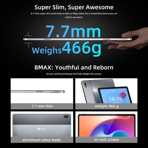 BMAX MaxPad แท็บเล็ต Android,<span class=keywords><strong>I11</strong></span> Plus หน้า<span class=keywords><strong>จอ</strong></span> Capacitive 10.36นิ้ว8GB + 128GB ปลดล็อกด้วยใบหน้าซิมคู่4G 6600MAh แบตเตอรี่ - Product Image 4