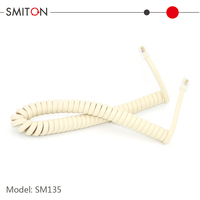 Cable en Espiral RJ9 RJ10 RJ22 RJ11 RJ12 RJ45 4P4C 6P6C 8P8C para Teléfono, Cable Telefónico para Auricular