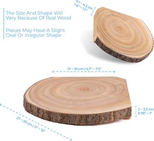 Set di 2 Mensole Angolari Galleggianti <span class=keywords><strong>da</strong></span> Parete in Legno Huashen con Decorazioni in Corteccia, per Esposizione e Stoccaggio - Product Image 2