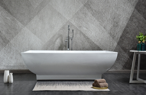 Frap — baignoire en acrylique pur autoportante, Design Simple, avec socle - Product Image 6