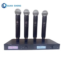 Récepteur de microphone sans fil numérique 4 canaux SLXD4Q+ de haute qualité avec micros portatifs Beta58 Beta87 pour les performances sur scène