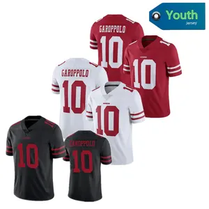 Youth San Francisco 49er #10 Jimmy Garoppolo Black Vp Untouchable Limited Stitched Jersey