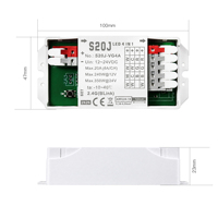 Nouveau contrôleur LED RF2.4GHz noir rond à tension constante DC12V 350W RGB RGBW RGBCCT 4 en 1 avec contrôle sans fil