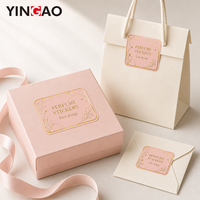 Rouleau d'étiquettes personnalisées pour parfum, rose doré, imperméable, résistant aux rayures, autocollant adhésif, écologique, durable, pour bouteille cosmétique