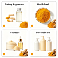 Extrait de Curcuma, Curcuminoïdes Totaux 10%-95%, Extrait Standardisé de Rhizome de Curcuma Longa, Ingrédient Herbal