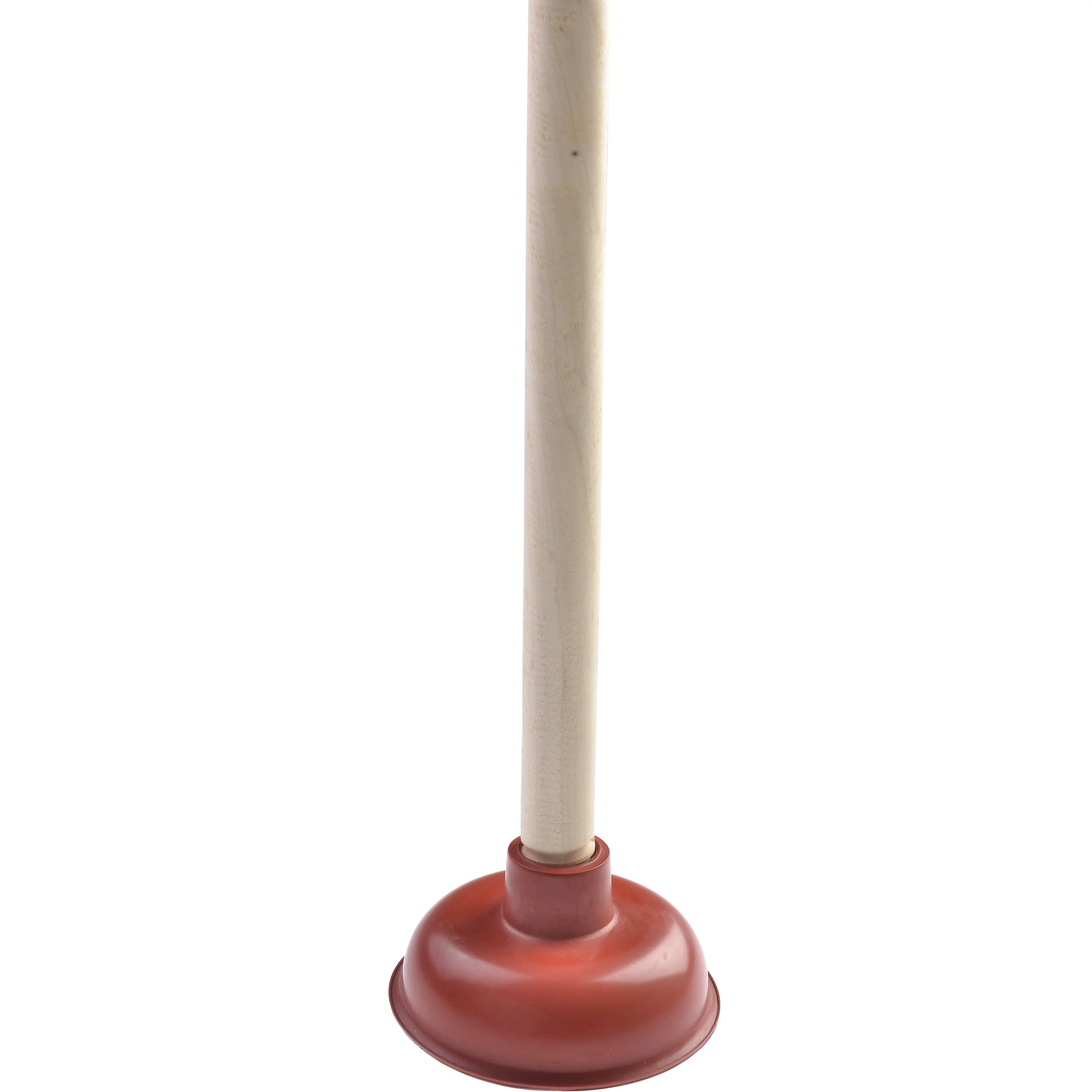 Supply Heavy Duty Force Cup Rubber Toilet Plunger with a Long Wooden Handle to Fix Clogged Toilets and Drains
