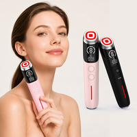 6-in-1 Glas-Hautpflege-Gesichtsbooster-Gerät für den Heimgebrauch Schönheitsgerät Mikrostrom Anti-Aging Gesichtslifting-Massagegerät
