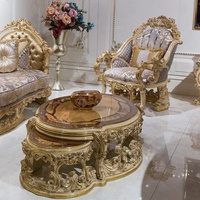 Ensemble de meubles de luxe pour salon, canapé en bois de Dubaï, prix de l'ensemble de meubles de salon, ensemble de meubles de salon royal