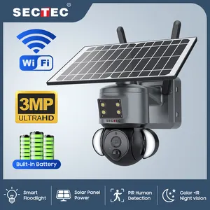 Трендовые продукты 2023 Sectec HD 3-мегапиксельная камера видеонаблюдения IP-камера безопасности Беспроводная система видеонаблюдения товары для видеонаблюдения Wi-Fi Солнечная камера