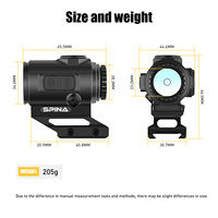Micro-interrupteur de secousse et de réveil IPX7, 1500G, multi-revêtement, viseur holographique à réflexe à points rouges