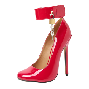 Escarpins à talons fins en PU pour femmes, grande taille, automne-été, légers, imperméables, respirants, style Sissy, à bride cheville - Product Image 1