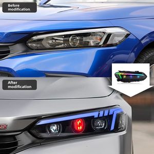TYPY 2022-2025 for 11th <b>Headlight</b> Assembly Modification 12V <b>LED</b> Lens with RGB DRL & Dynamic Turn Signals - Product Image 2
