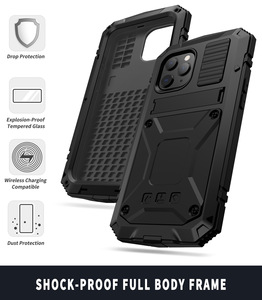 Vente flash - Étui en métal puissant, étanche, en aluminium, antichoc, avec support, en verre trempé pour Samsung Galaxy S22 Ultra / Plus - Product Image 4