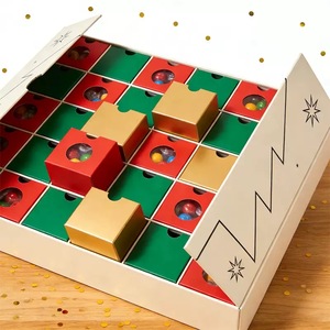 <span class=keywords><strong>Calendario</strong></span> de Adviento con Cajas Sorpresa para la Cuenta Regresiva de Navidad, con Cajones, de Cartón Rígido, para Regalos Navideños - Product Image 4
