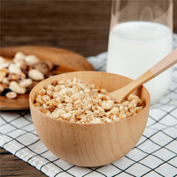 Faible QUANTITÉ MINIMALE DE COMMANDE En Stock Style Japonais Naturel Poli Couleur Bols En Bois Jujube bois À Fond Plat Bol En Bois pour Salade Soupe De Riz