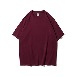 Hot Selling Wholesale Luxury Cotton Loose Fit Basic Large Size Solid Color Unisex <b>T</b>-<b>Shirt</b> - Product Image 5