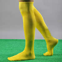 Prix d'usine Chaussettes de football unisexes respirantes à haute compression au genou avec logo personnalisé pour le sport