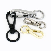 F4-1 8/10/13mm Perlengkapan Tas Aksesoris Tas Gantungan Kunci Trigger Gesper Jepret untuk Tas Tali Tas Logam Lobster Clasp Pengait Putar