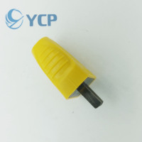 Prise électrique plate jaune grand format à rotation fixe, protection 250V 16A, bipolaire, usage résidentiel/général, la plus vendue