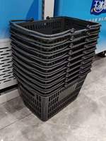 Carrito de Compras de Cuatro Ruedas para Supermercado, Cesta de Plástico Portátil para Tiendas de Ropa y Almacenamiento de Cerveza