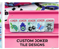 Tuiles de Mahjong en Plastique Modernes Sur Mesure - Pliables, Durables, Écologiques, Résistantes à l'Eau, Portables, Design Nacré Américain de Luxe
