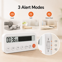 99H Visueller Countdown-Timer Digitaler Küchentimer Aufwärts- und Abwärtszählung Magnetisch 3 Alarmmodi Individuelles Logo für Klassenzimmer und Fitnessstudio