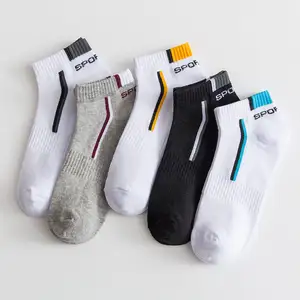 Großhandel individuelles Logo Frühjahr Herrenshorte Socken saugfähiges atmungsaktiv Netz Freizeit Sportsocken