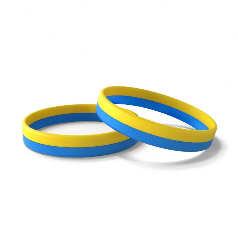 Armband Silikon für immer Ukraine Flaggen Blau Gelb UKR Ukrainische Ukraine Flagge Armband Schneller Versand