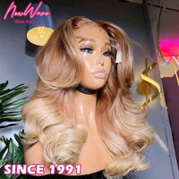 Wig Rambut Manusia Virgin Deep Curly Highlight 4/27, Kepadatan 250%, Grosir HD Transparan Rose Wavy untuk Wig Wanita Kulit Hitam