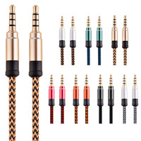Câble audio tressé en nylon 3,5 mm vers 3,5 mm pour haut-parleur et casque, 1,5 m et 3 m