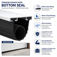 Joint d'étanchéité inférieur pour porte de garage à enroulement en EPDM, bande de caoutchouc robuste en aluminium pour volet de porte, pièces OEM, vente en gros usine