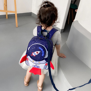Carino cartone animato spazio razzo zaino per le ragazze 1-3 anni grande Casual per la scuola materna con Logo animale <span class=keywords><strong>Anime</strong></span> - Product Image 4