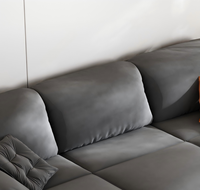 Canapé pliable trois places en tissu velours mat minimaliste G09, avec rembourrage en coton, canapé-lit coulissant électrique