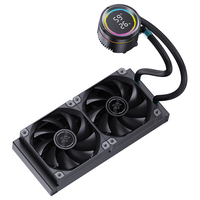 SNOWMAN Nouveauté KM240mm Refroidisseur de processeur liquide sans LED, ventilateur de boîtier, refroidissement par eau pour PC, écran LCD, affichage numérique, radiateur 12VDC