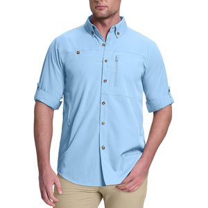 <b>Men's</b> UPF 50+ UV Protection Short Sleeve Hiking <b>Shirt</b> Breathable Quick Dry Fishing <b>Shirt</b> For Outdoor <b>Safari</b> Activities - Product Image 1