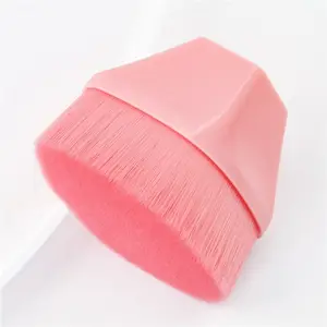 Pinceau de maquillage pour fond de teint Kabuki Vegan Soft Synthetic Beauty No.55 Single Pink Flat Top