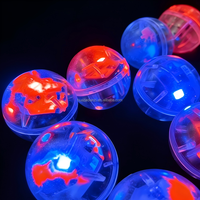 LED de 21 mm de diamètre avec lumières clignotantes rouges et bleues, accessoire d'éclairage pour ballons et jouets, étanche, antichoc et haute luminosité