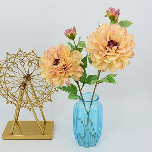 Arreglo Floral Artificial de Dalias Simuladas Yuchen, 62 cm, Flor de Seda para Decoración de Bodas y Hogar - Product Image 1