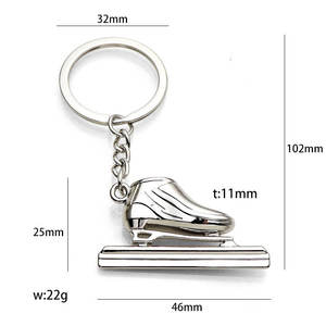 Porte-clés en métal Kung Fu Panda chinois, vente en gros, thème sport et <span class=keywords><strong>jeux</strong></span> de neige, cadeaux de mode, logo personnalisé - Product Image 6