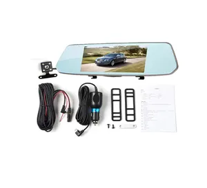 Hot 7" Mirror Dashboard Camera, Dual Lens Touch Screen Rear View Mirror Camera 1080P Front and 720P Backup Camera with G-Sensor