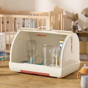 Hộp đựng đồ ăn dặm đa năng cho bé, hộp đựng bình sữa bằng nhựa, giá phơi bình sữa có nắp và tay cầm - Product Image 1