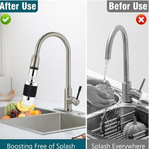 360 ° Universal Rotation Kitchen Faucet Nozzle with Filter 3 Spray Modes High <b>Pressure</b> Water Saver Bubble Faucet Extender - Product Image 5
