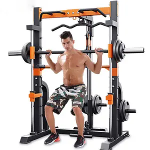 Commerciële Smith Sport Fitness Multifunctionele Met Gewichten Verstelbare Bar Borst Helling Bankdrukken Rack